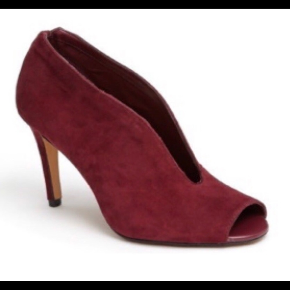 Halogen Katrina Open Toe Suede Booties Size 8